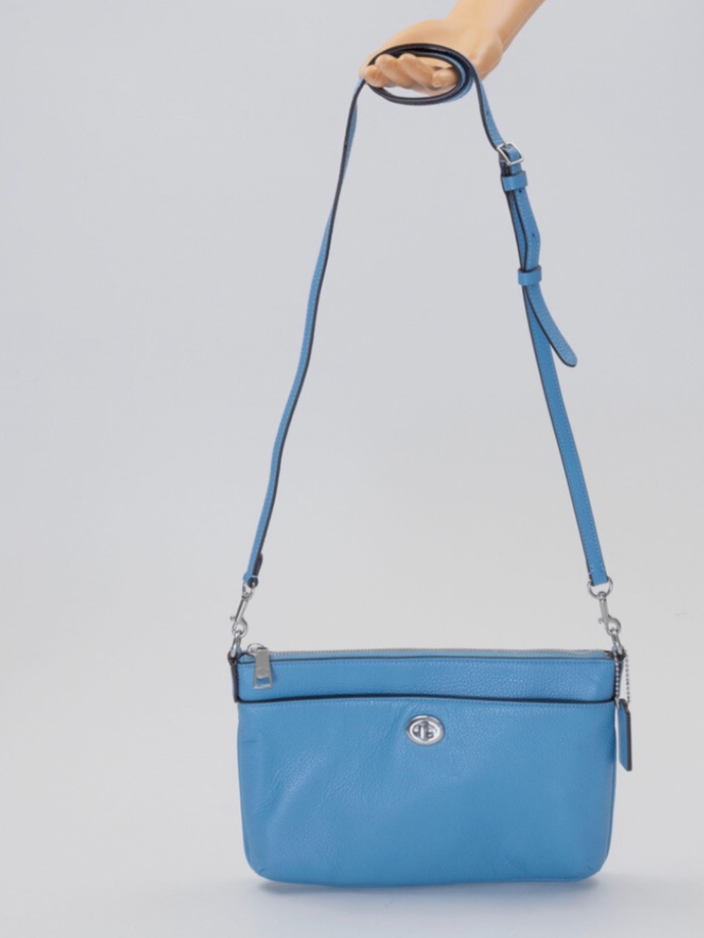 COACH Polished Pebble Polly Crossbody Pool